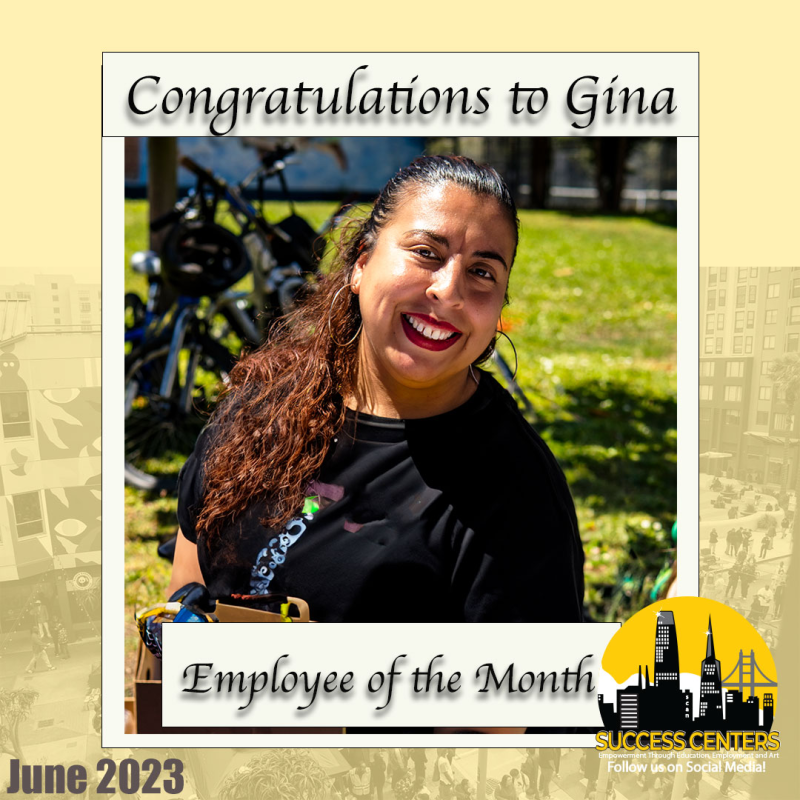 Gina Cordero Employee of the Month Graphic